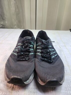Nike Running Women's Black and Teal Knit Running Shoes
